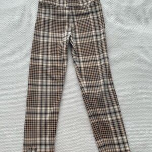Janie and Jack Plaid Leggings - Brown and Cream